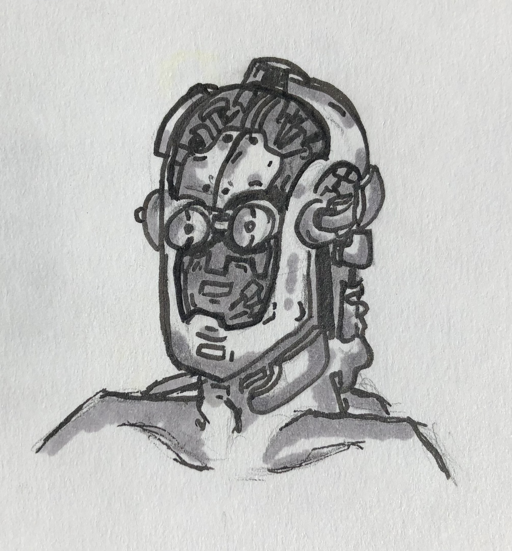 Casque futuriste
