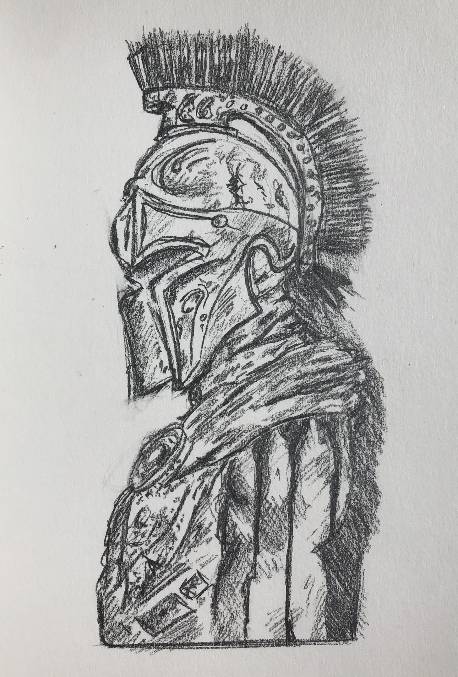 Spartiate au crayon