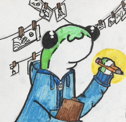 Nessie qui dessine